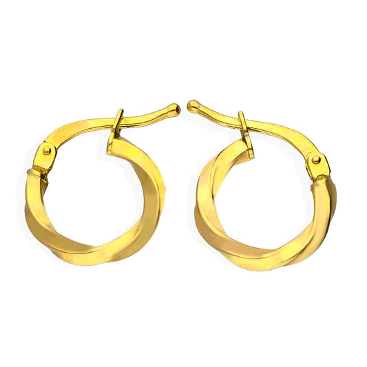 Gold Clip on Hoop Earrings 18KT - FKJERN18KU3085