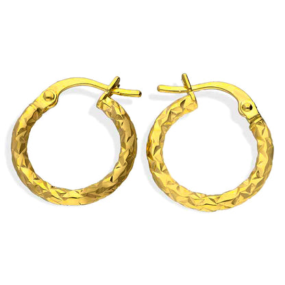 Gold Clip on Hoop Earrings 18KT - FKJERN18KU3088