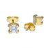 Gold Solitaire Stud Earrings 18KT - FKJERN18KU3129