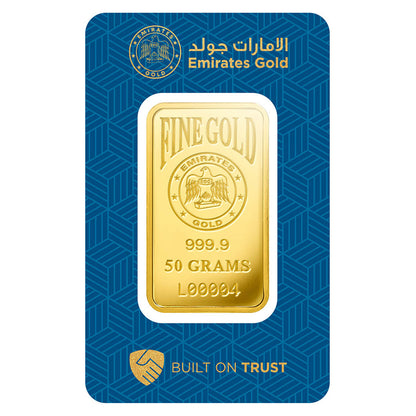 Emirates 50 Grams 999.9 Purity Gold Bar - FKJGBR24K2200