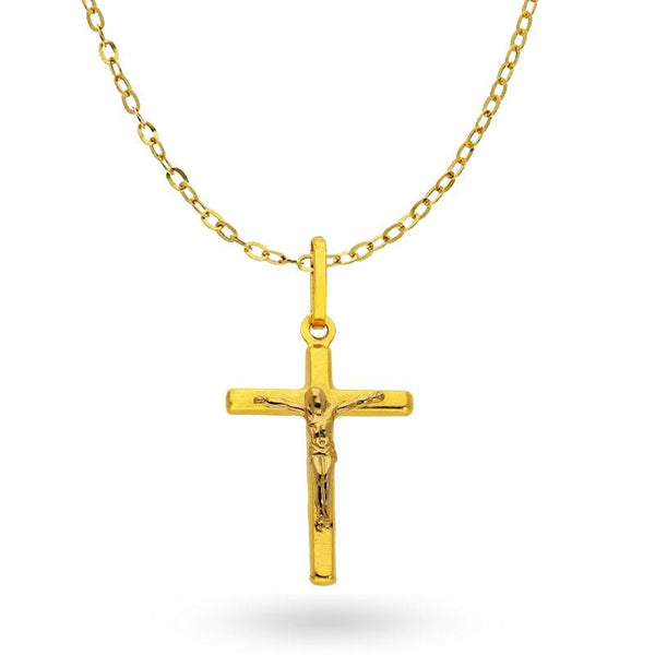 Gold Necklace (Chain with Cross Pendant) 18KT - FKJNKL18K2049