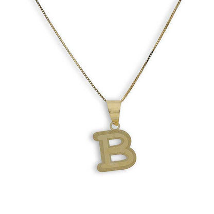 Gold Necklace (Chain with Alphabet Pendant) 18KT - FKJNKL18K2260