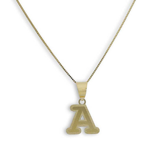 Gold Necklace (Chain with Alphabet Pendant) 18KT - FKJNKL18K2260