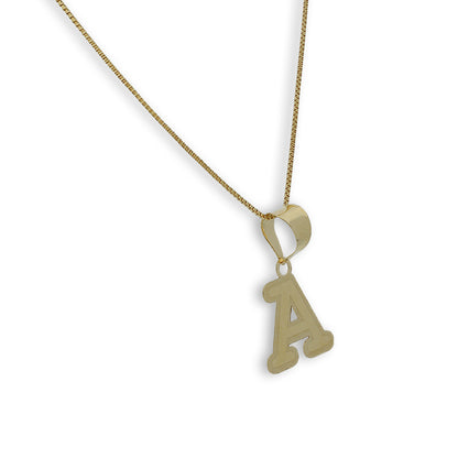 Gold Necklace (Chain with Alphabet Pendant) 18KT - FKJNKL18K2260