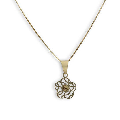 Gold Necklace (Chain with Flower Pendant) 18KT - FKJNKL18K2299