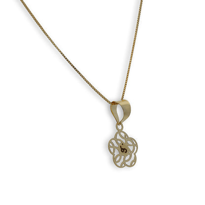 Gold Necklace (Chain with Flower Pendant) 18KT - FKJNKL18K2299