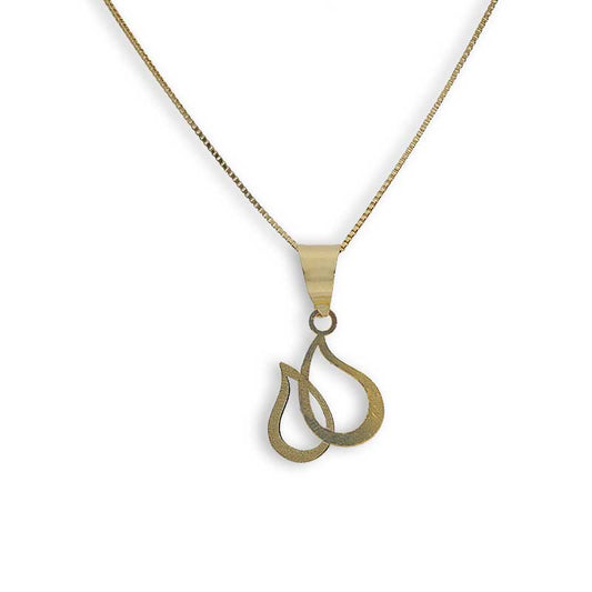 Gold Necklace (Chain with Teardrop Pendant) 18KT - FKJNKL18K2304