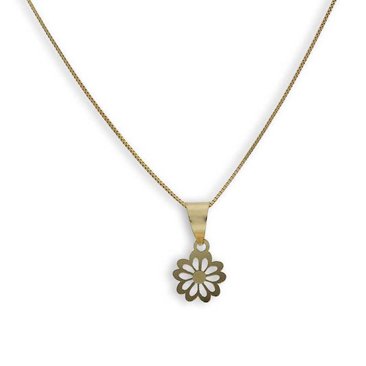 Gold Necklace (Chain with Flower Pendant) 18KT - FKJNKL18K2305