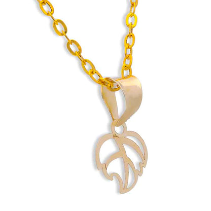 Gold Necklace (Chain with Palm Leaf Pendant) 18KT - FKJNKL18KU1040