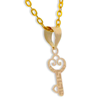 Gold Necklace (Chain with Key Pendant) 18KT - FKJNKL18KU1042