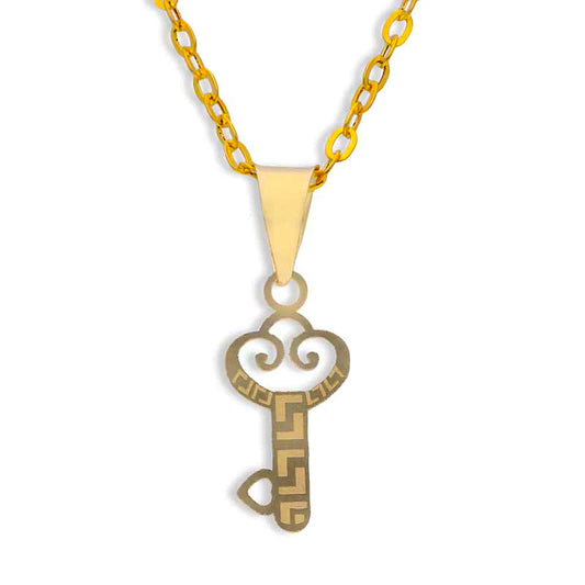 Gold Necklace (Chain with Key Pendant) 18KT - FKJNKL18KU1042