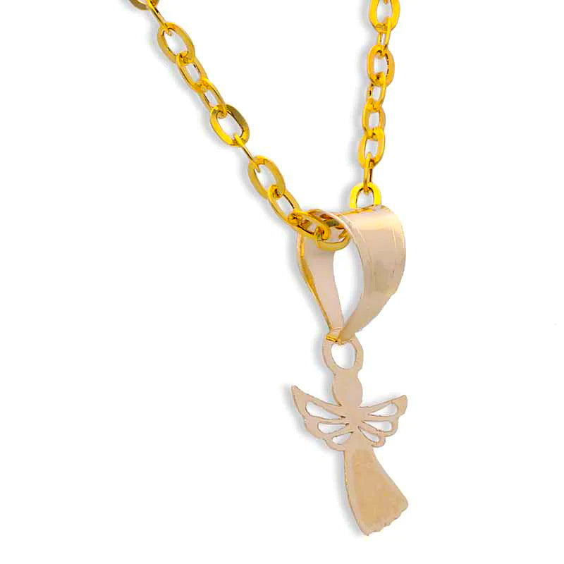 Gold Necklace (Chain with Angel Pendant) 18KT - FKJNKL18KU1045