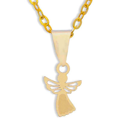 Gold Necklace (Chain with Angel Pendant) 18KT - FKJNKL18KU1045