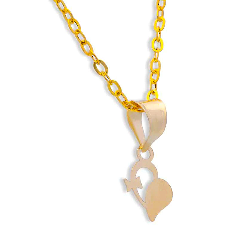 Gold Necklace (Chain with Heart Pendant) 18KT - FKJNKL18KU1047