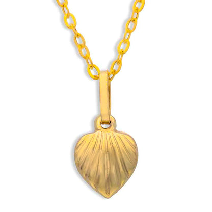 Gold Necklace (Chain with Heart Pendant) 18KT - FKJNKL18KU1052