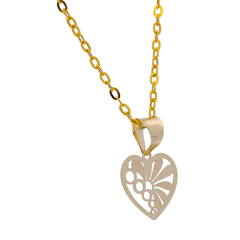 Gold Necklace (Chain with Heart Pendant) 18KT - FKJNKL18KU1059