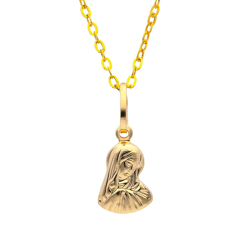 Gold Necklace (Chain with Mother Mary Pendant) 18KT - FKJNKL18KU1062