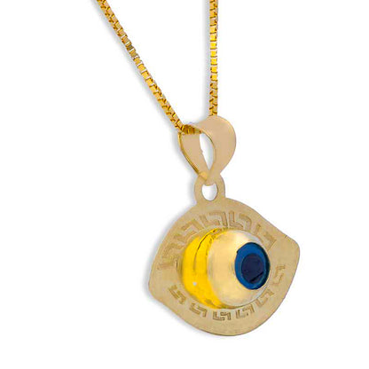 Gold Necklace (Chain with Evil Eye Pendant) 18KT - FKJNKL18KU1069