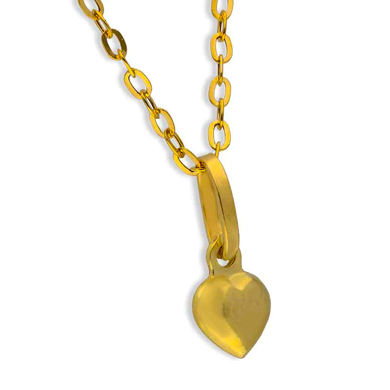 Gold Necklace (Chain with Heart Pendant) 18KT - FKJNKL18KU1085