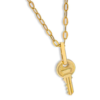 Gold Necklace (Chain with Key Pendant) 18KT - FKJNKL18KU1116