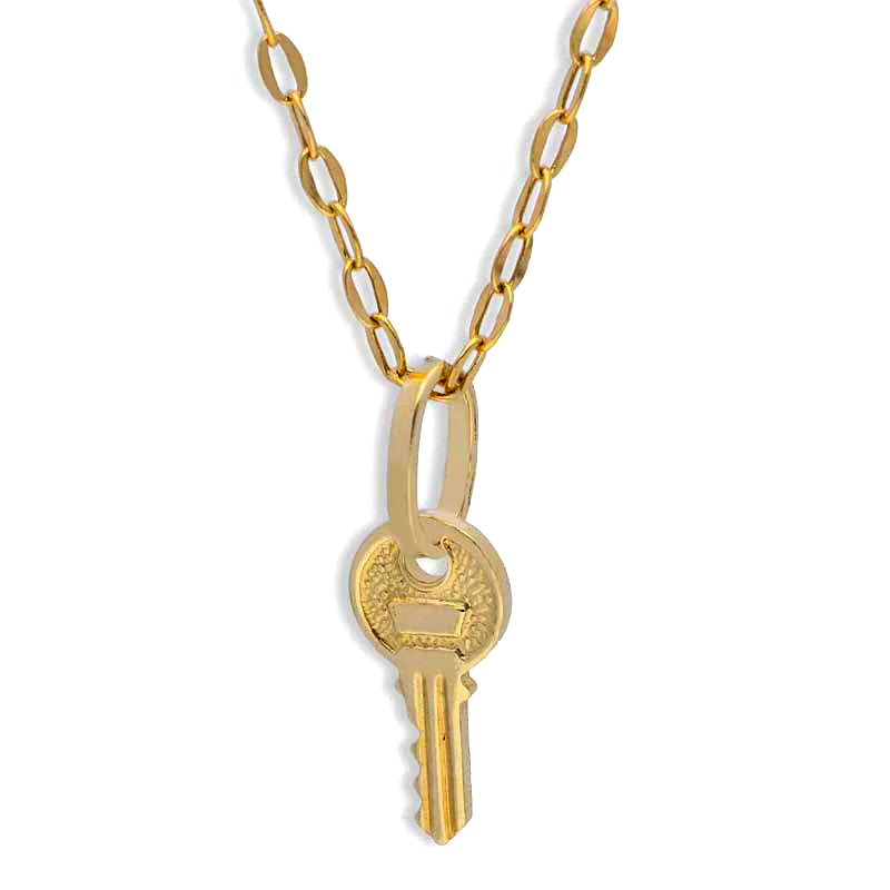 Gold Necklace (Chain with Key Pendant) 18KT - FKJNKL18KU1116