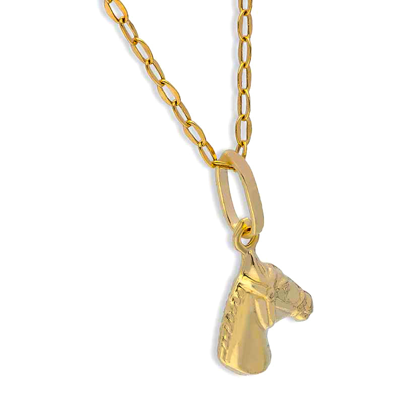 Gold Necklace (Chain with Horse Pendant) 18KT - FKJNKL18KU1117