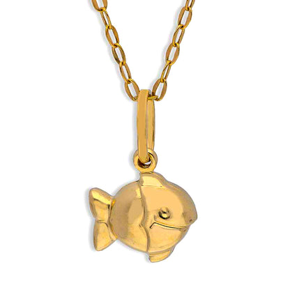 Gold Necklace (Chain with Fish Pendant) 18KT - FKJNKL18KU1118