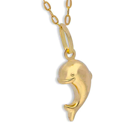 Gold Necklace (Chain with Dolphin Pendant) 18KT - FKJNKL18KU1120