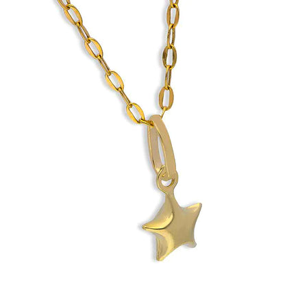 Gold Necklace (Chain with Star Pendant) 18KT - FKJNKL18KU1121
