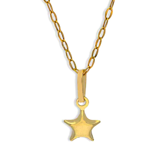 Gold Necklace (Chain with Star Pendant) 18KT - FKJNKL18KU1121