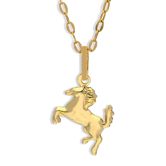 Gold Necklace (Chain with Horse Pendant) 18KT - FKJNKL18KU1125