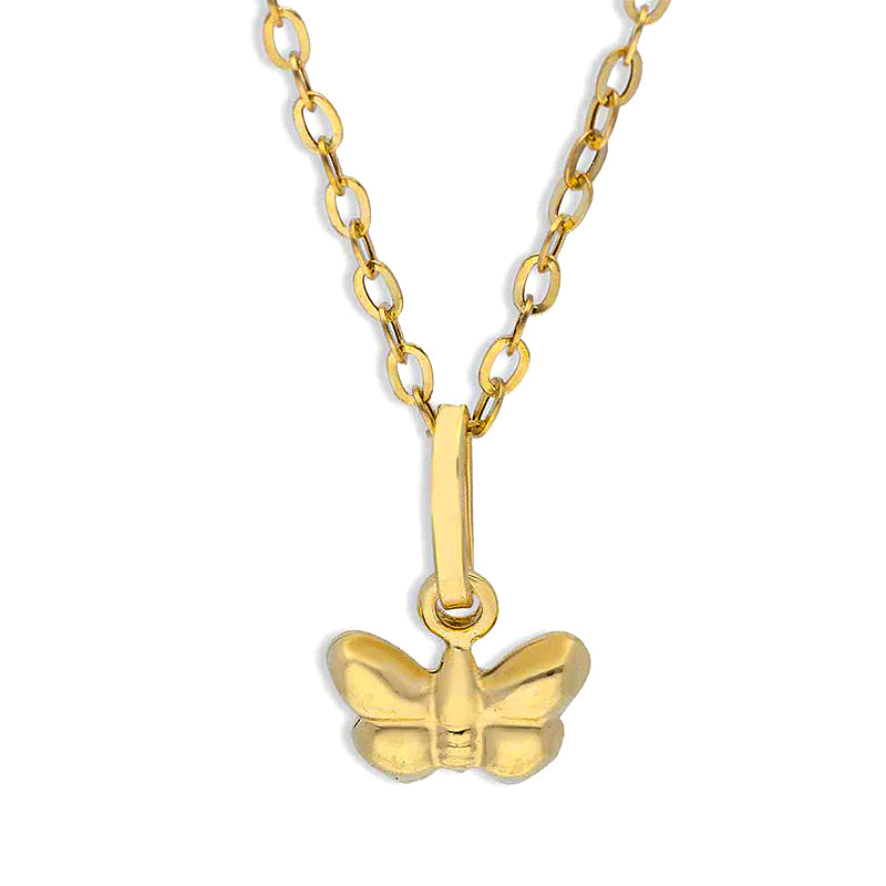 Gold Necklace (Chain with Butterfly Pendant) 18KT - FKJNKL18KU1130