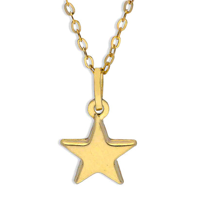 Gold Necklace (Chain with Star Pendant) 18KT - FKJNKL18KU1133