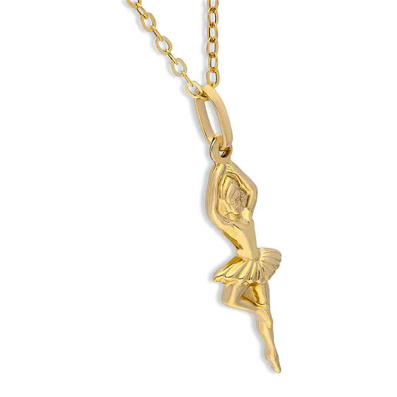 Gold Necklace (Chain with Dancing Girl Pendant) 18KT - FKJNKL18KU1134