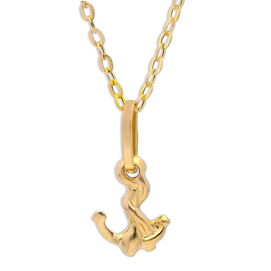 Gold Necklace (Chain with Anchor Pendant) 18KT - FKJNKL18KU1138