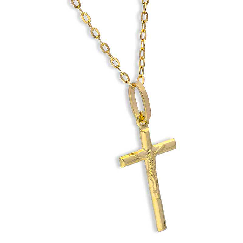 Gold Necklace (Chain with Cross Pendant) 18KT - FKJNKL18KU1153