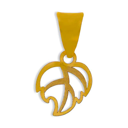 Gold Palm Leaf Pendant 18KT - FKJPND18KU1040