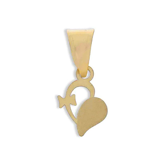 Gold Heart Pendant 18KT - FKJPND18KU1047