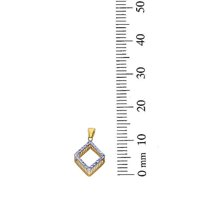 Gold Rhombus Pendant 18KT - FKJPND18KU1070