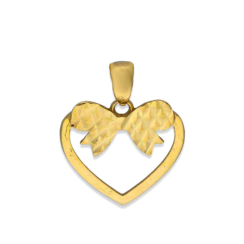 Gold Heart Knot Pendant 18KT - FKJPND18KU1087