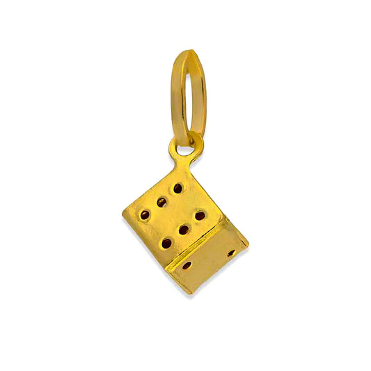 Gold Dice Pendant 18KT - FKJPND18KU1098