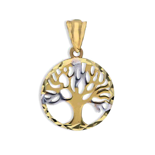 Dual Tone Gold Tree Pendant 18KT - FKJPND18KU1103