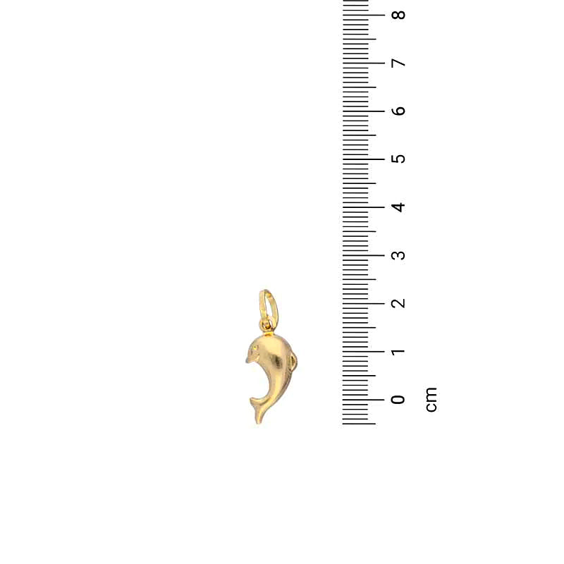 Gold Dolphin Pendant 18KT - FKJPND18KU1120