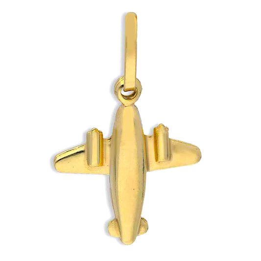 Gold Airplane Pendant 18KT - FKJPND18KU1122