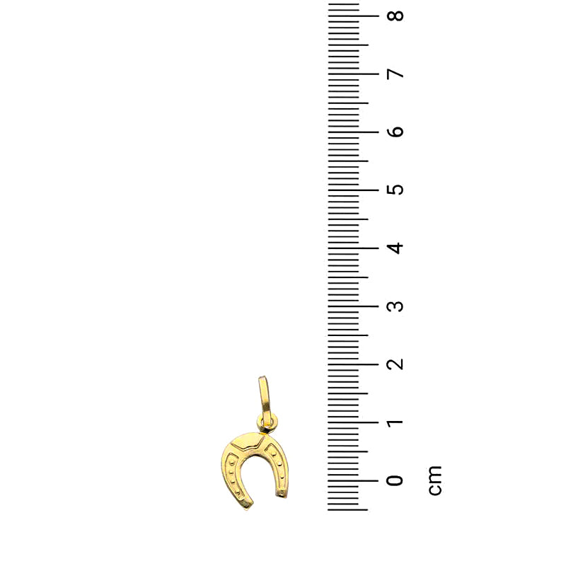 Gold Horseshoe Pendant 18KT - FKJPND18KU1127