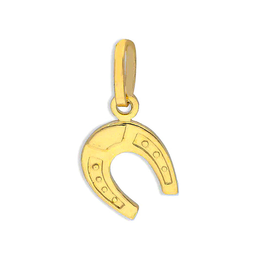 Gold Horseshoe Pendant 18KT - FKJPND18KU1127