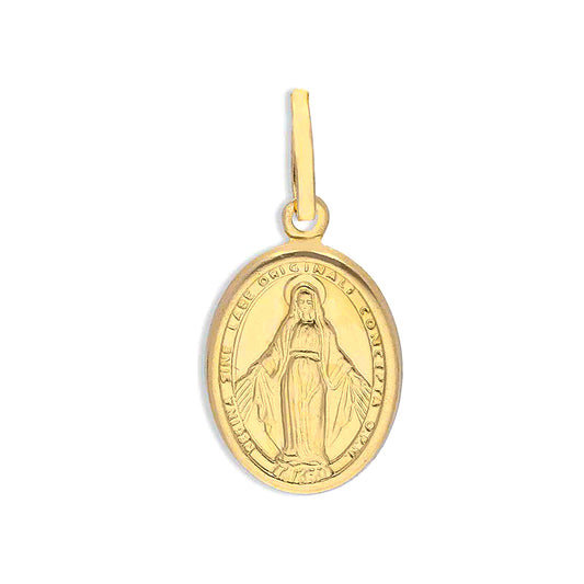 Gold Mother Mary Pendant 18KT - FKJPND18KU1128