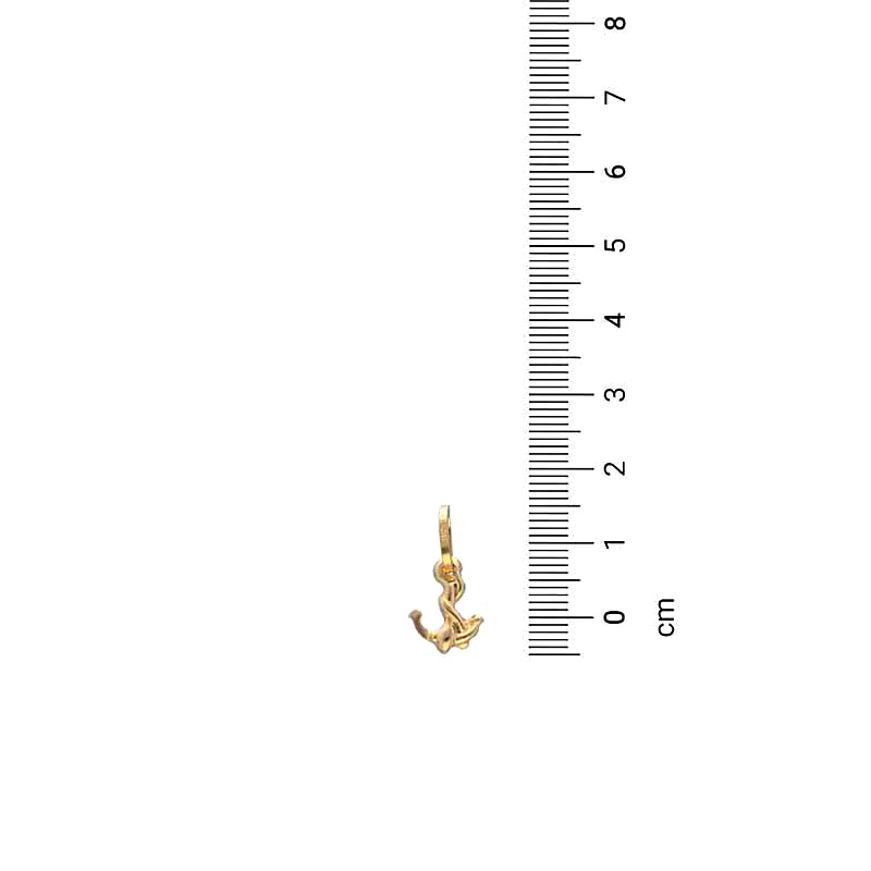 Gold Anchor Pendant 18KT - FKJPND18KU1138
