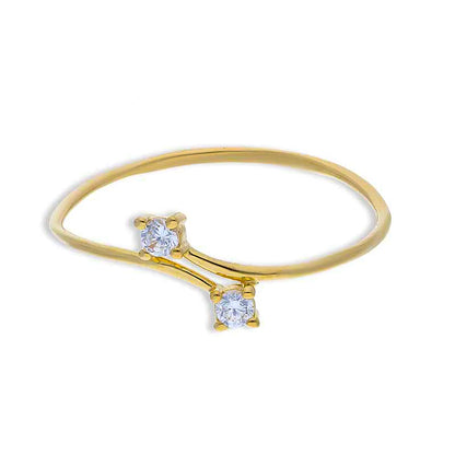Gold Solitaire Ring 18KT - FKJRN18KU2087