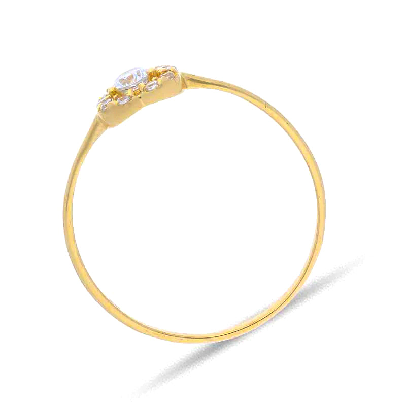Gold Heart Shaped Ring 18KT - FKJRN18KU2088
